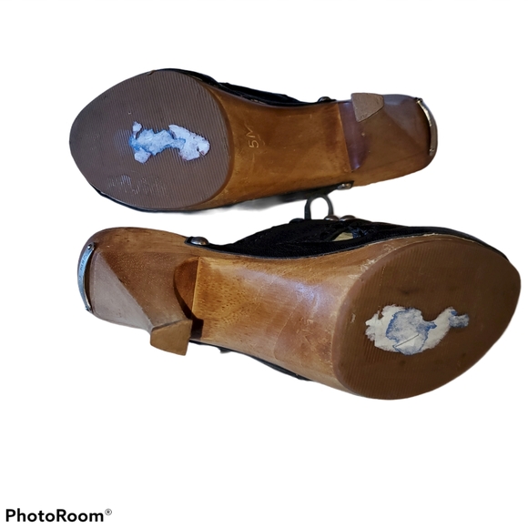 Michael Kors mule clog tie up black leather size 5 - Picture 6 of 9